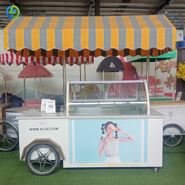 cold ice cream vendor cart