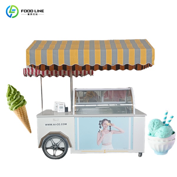 ice cream cart with canopy