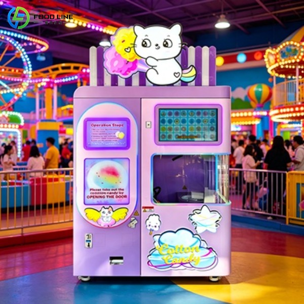 flower cotton candy vending